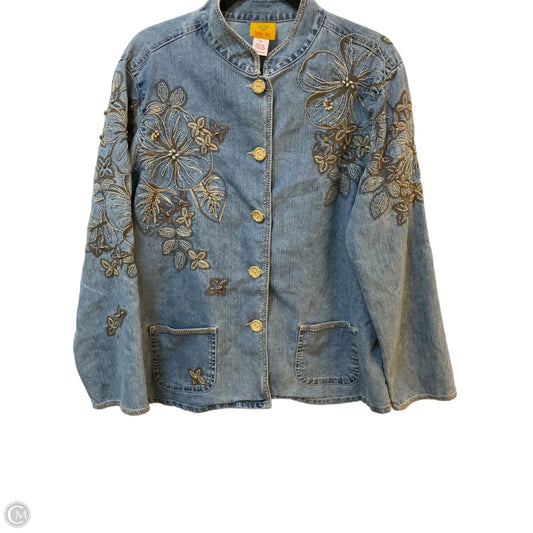 Jacket Denim By Ruby Rd In Blue Denim, Size: M