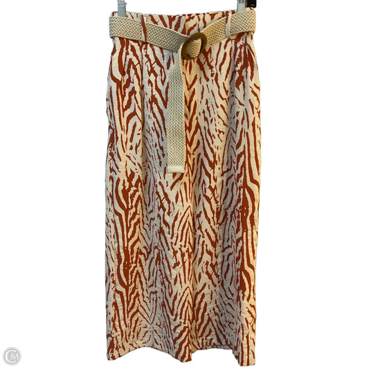 Pants Wide Leg By Clothes Mentor In Cream & Orange, Size: Xs