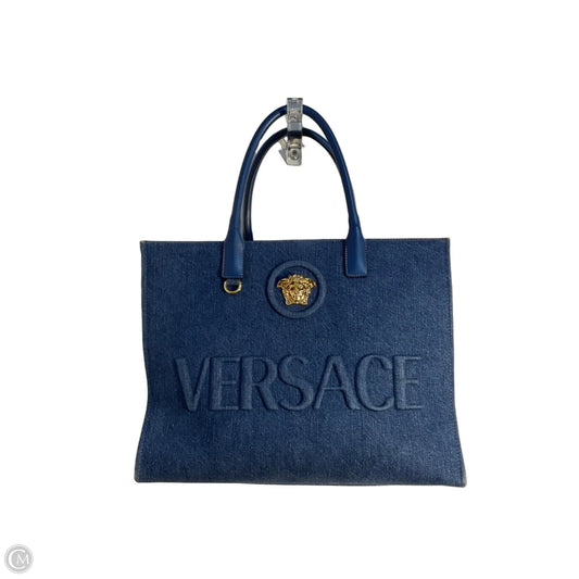 Tote Luxury Designer By Versace, Size: Large