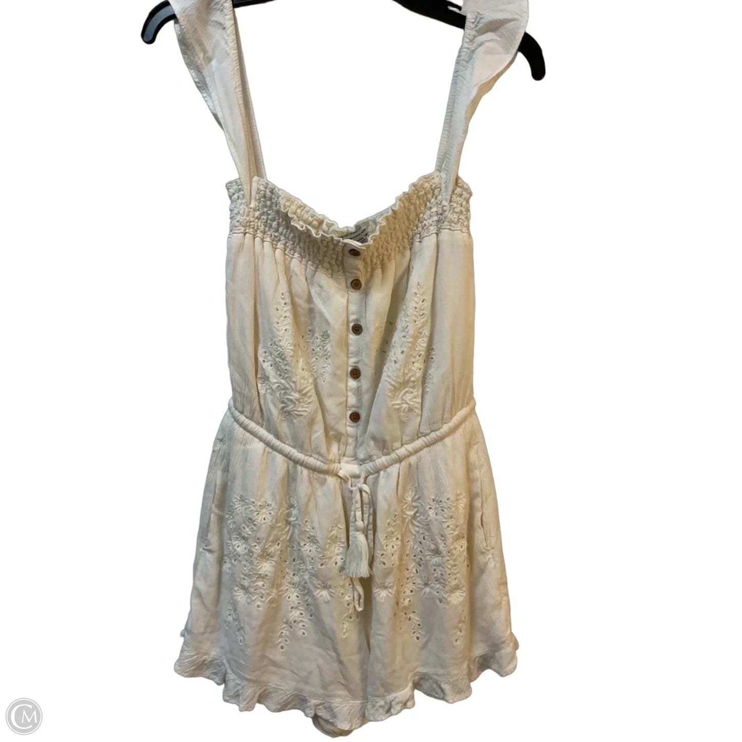 Romper By American Eagle In Ivory, Size: S