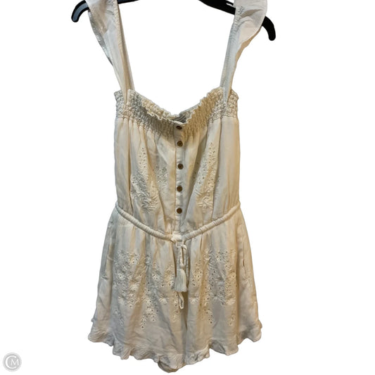 Romper By American Eagle In Ivory, Size: S