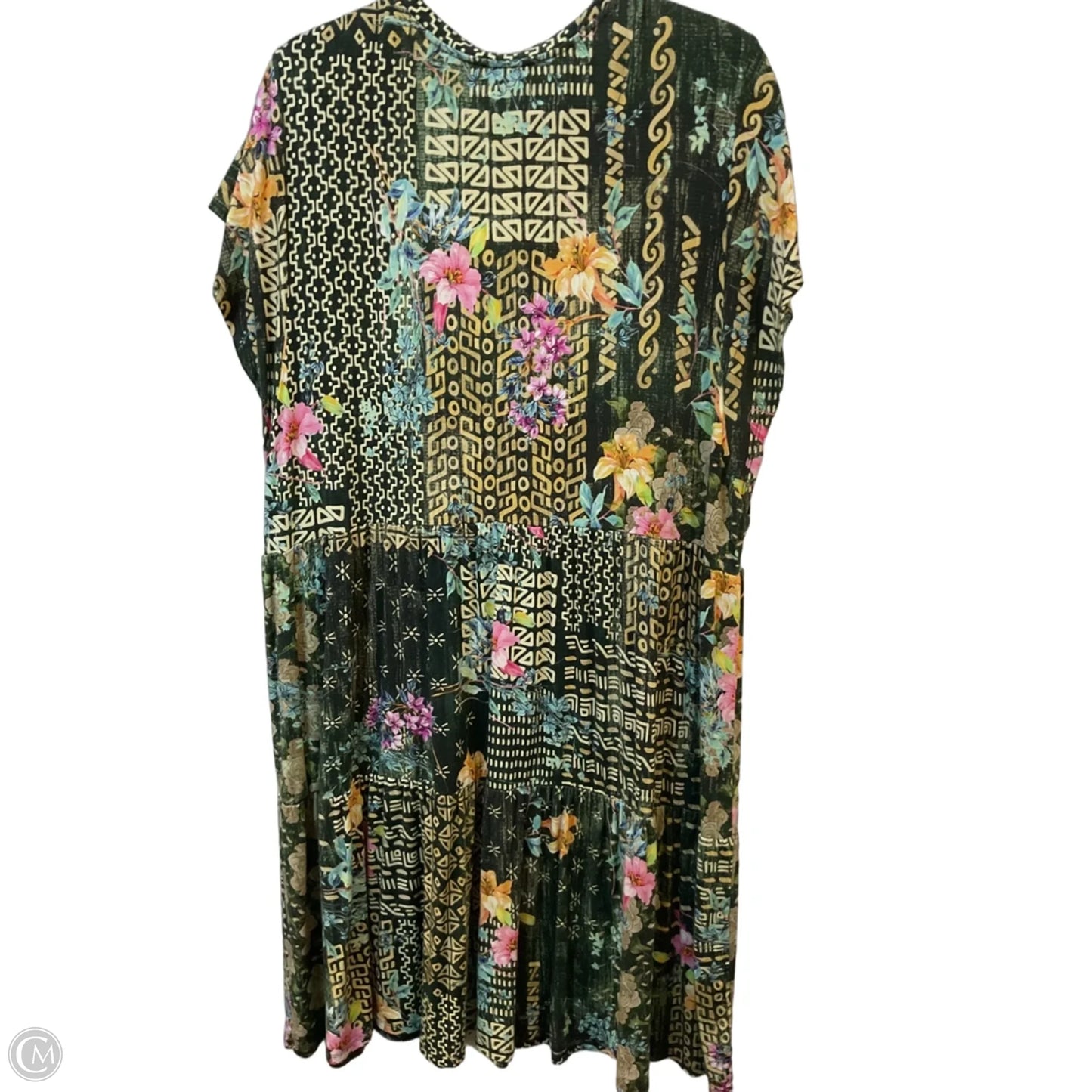 Dress Casual Midi By Johnny Was In Tropical Print, Size: Xxl