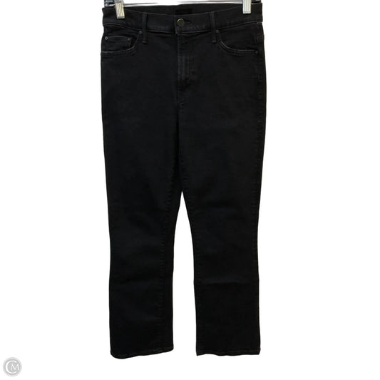 Jeans Straight By Mother In Black Denim, Size: 6