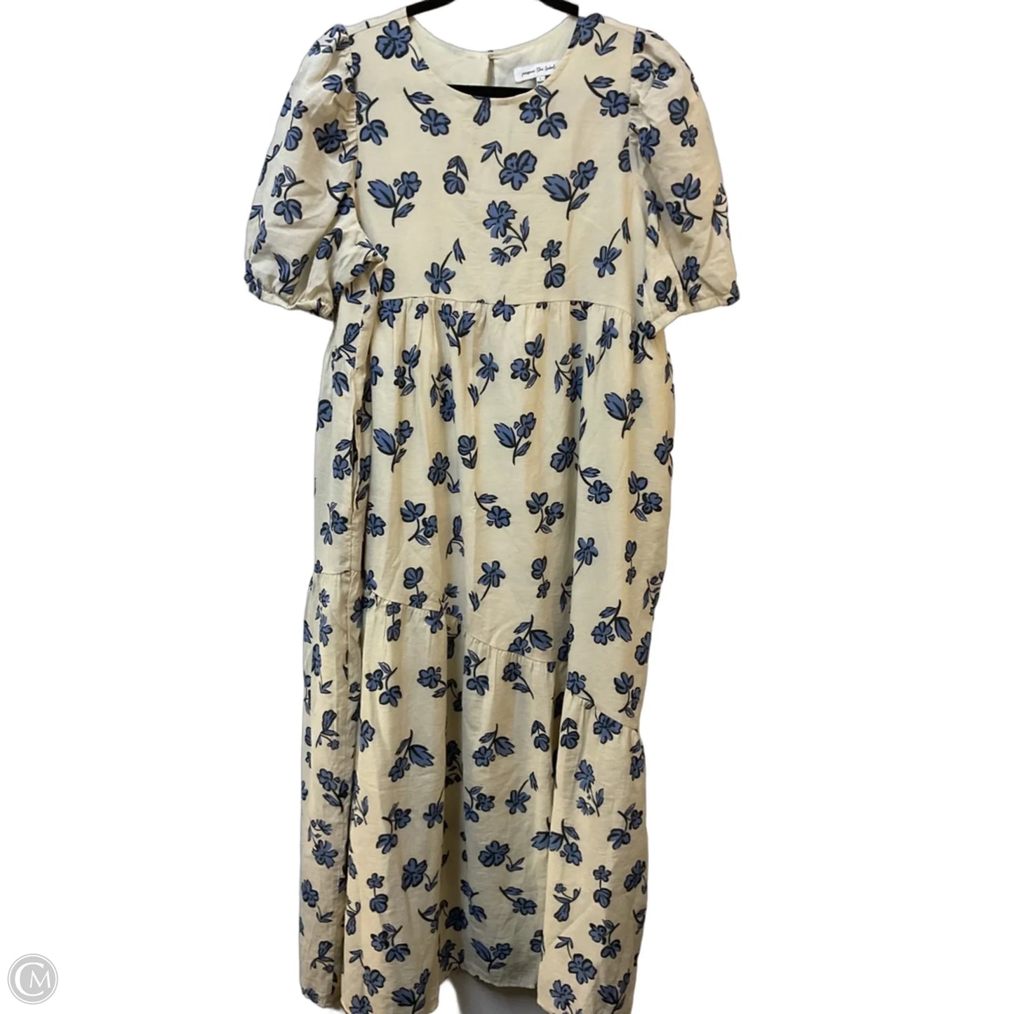 Dress Casual Midi By Cmc In Cream, Size: L