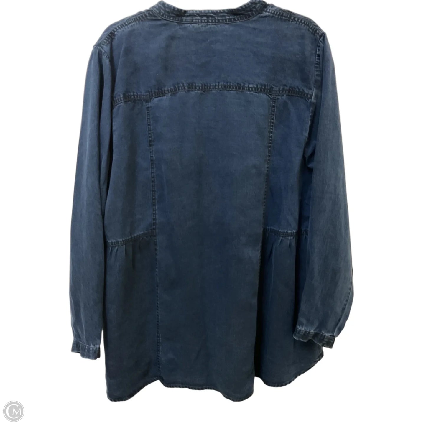 Top Long Sleeve By Soft Surroundings In Blue Denim, Size: 1x