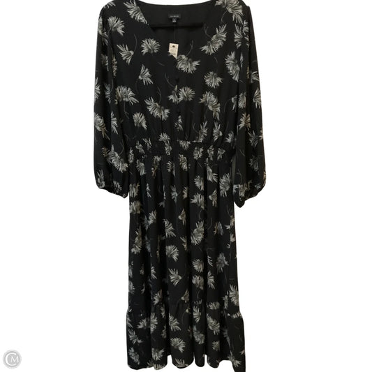 Dress Casual Midi By Talbots In Black, Size: Xl