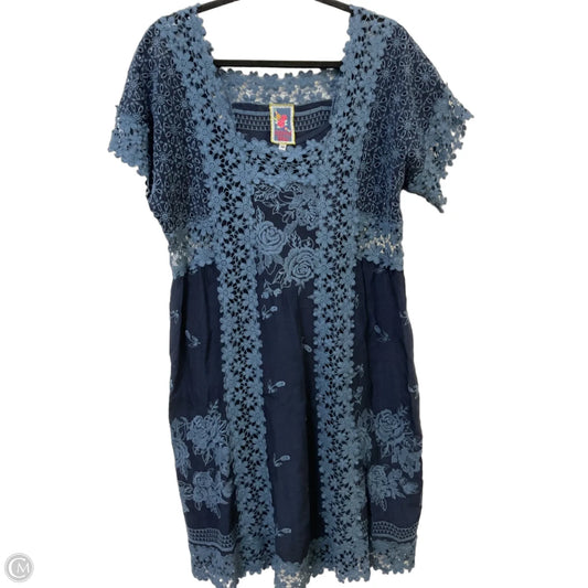 Dress Casual Midi By Johnny Was In Navy, Size: M