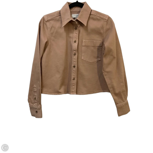 Jacket Denim By Banana Republic In Tan Denim, Size: Xs
