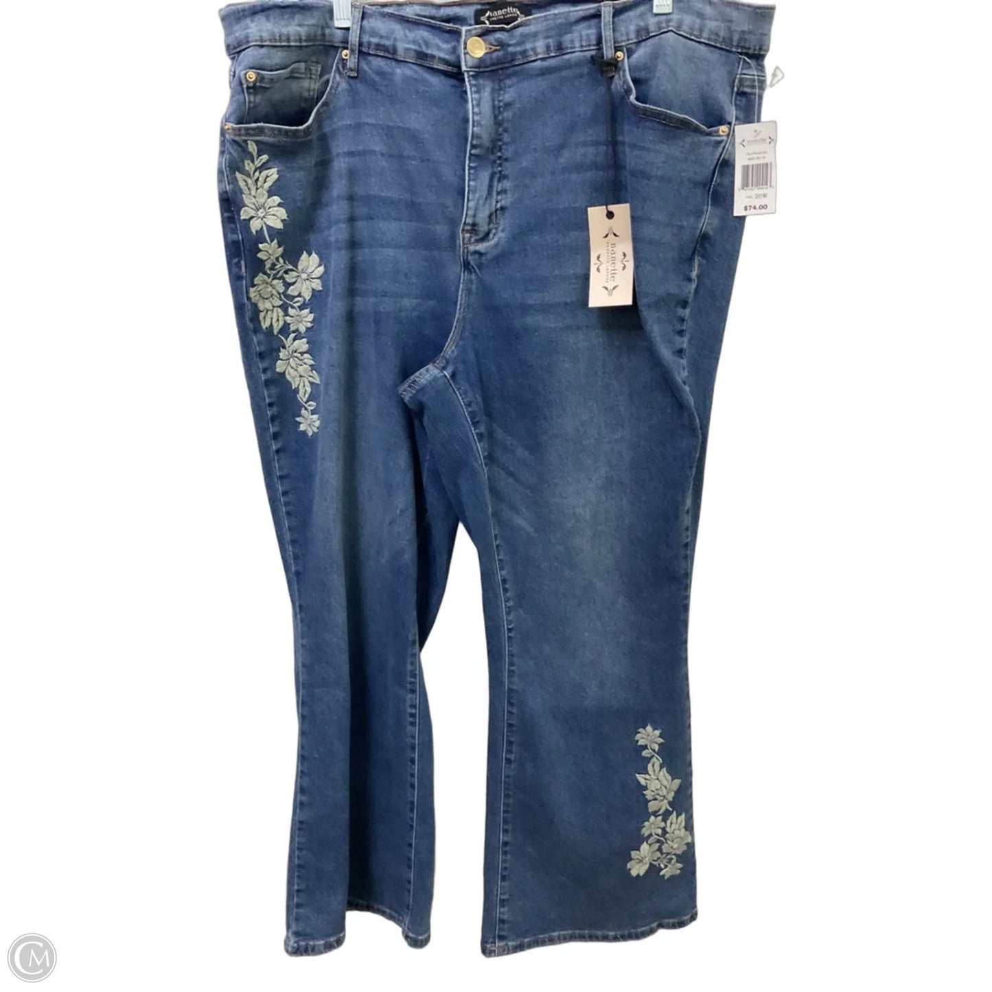 Jeans Flared By Nanette By Nanette Lepore In Blue Denim, Size: 2x