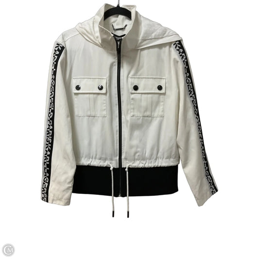 Jacket Designer By Karl Lagerfeld In Black & White, Size: S