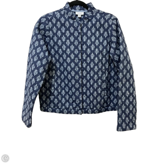 Jacket Puffer & Quilted By Pure Jill In Blue & White, Size: S