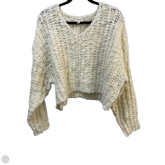 Sweater By Peach Love Cream California In Cream, Size: S