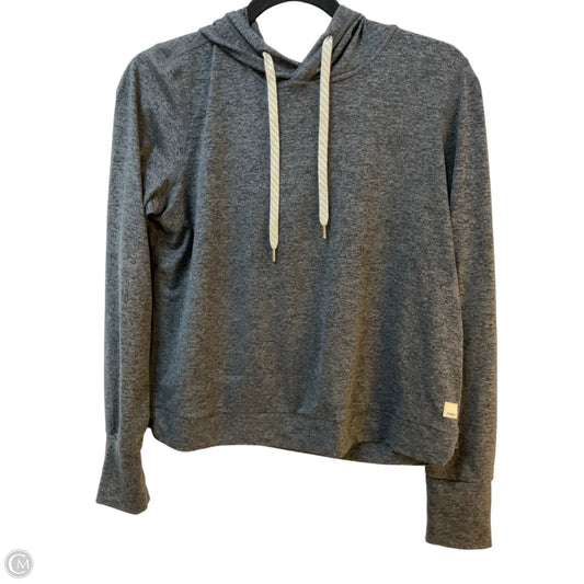 Athletic Top Long Sleeve Hoodie By Vuori In Grey, Size: S