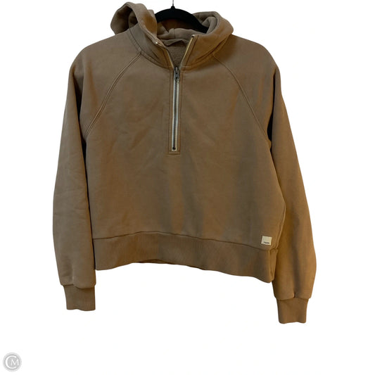 Athletic Sweatshirt Hoodie By Vuori In Tan, Size: S