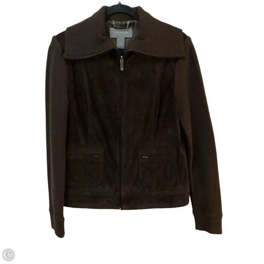Jacket Leather By Ann Taylor In Brown, Size: S