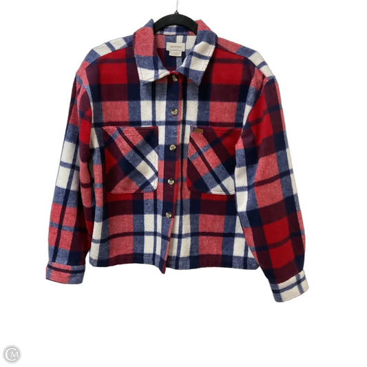 Jacket Shirt By Brixton In Blue & Red & White, Size: Xs