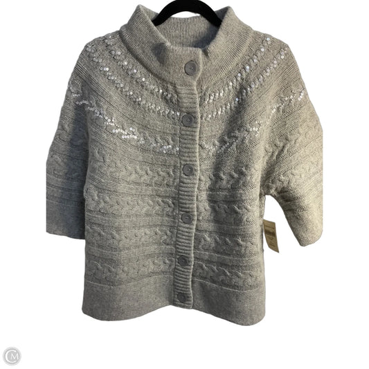 Sweater Cardigan By Coldwater Creek In Grey, Size: L