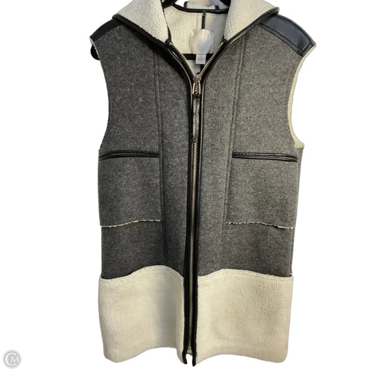 Vest Fleece By Anthropologie In Cream & Grey, Size: S