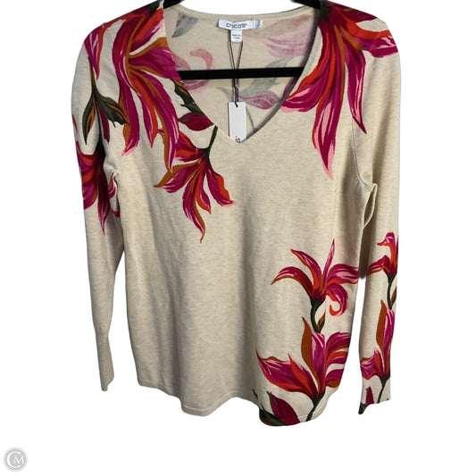 Sweater By Chicos In Beige, Size: S