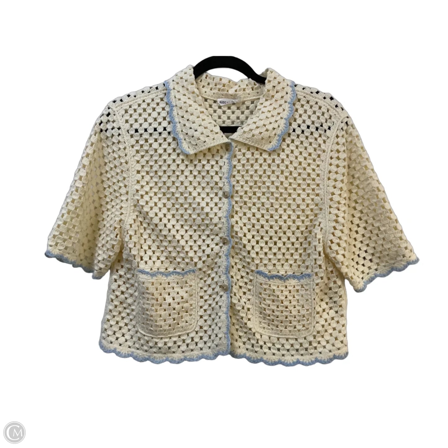 Sweater Cardigan By Avec Les Filles In Cream, Size: M