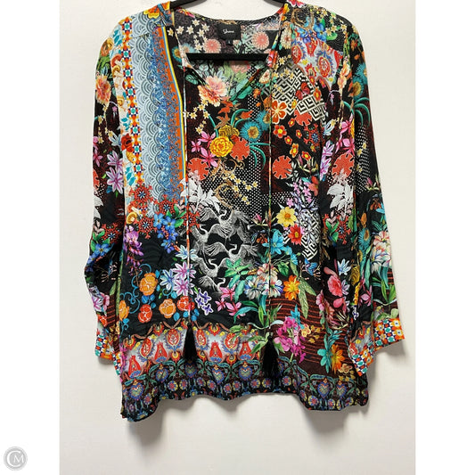 Top Long Sleeve By Cmc In Floral Print, Size: L