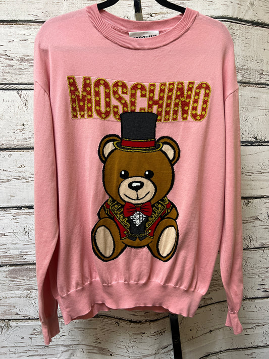 Sweater Cardigan Luxury Designer By Moschino  Size: M